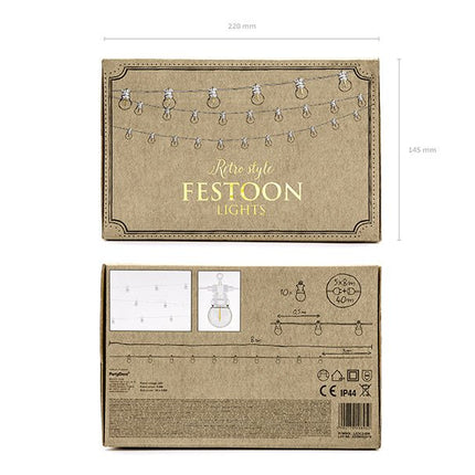 Lichtslinger LED Lampjes Wit 5m van Partydeco koop je bij Partywinkel