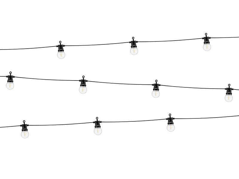 Lichtslinger LED Lampjes Zwart 5m van Partydeco koop je bij Partywinkel