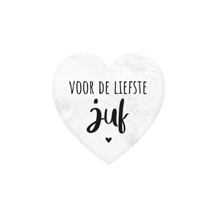Lieve Juf Marmer Hartje 5cm van Paper Dreams koop je bij Partywinkel