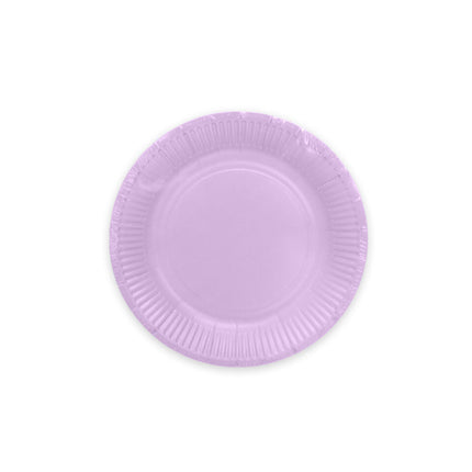 Lila Borden Papier 18cm 20st van WeFiesta koop je bij Partywinkel