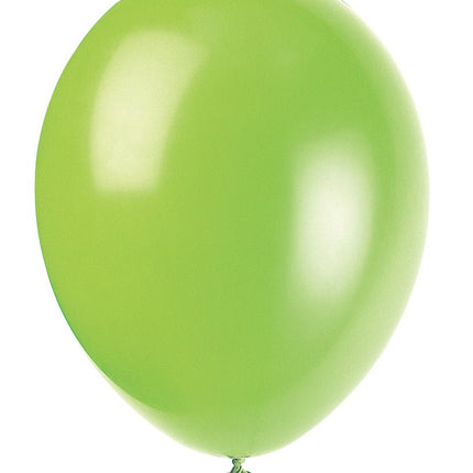 Lime Groene Ballonnen Glans 30cm 10st van Unique koop je bij Partywinkel