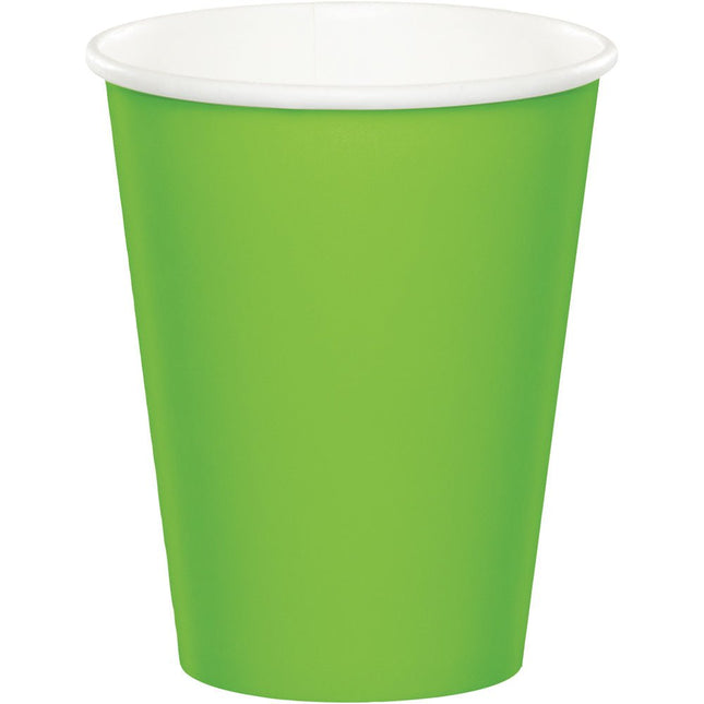 Lime Groene Bekers 256ml 8st van Creative Converting koop je bij Partywinkel