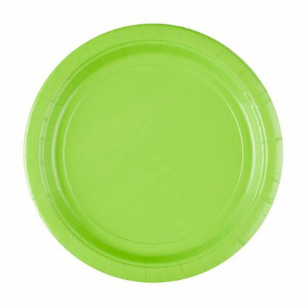 Lime Groene Borden 23cm 8st van Riethmueller koop je bij Partywinkel