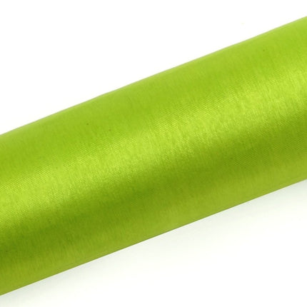 Lime Groene Organza Stof 16cm 9m van Partydeco koop je bij Partywinkel
