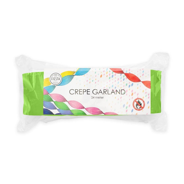 Lime Groene Slingers Crepe 24m - Partywinkel - 5712735011712