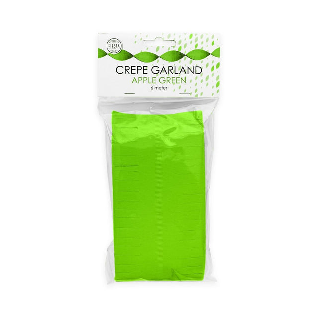 Lime Groene Slingers Crepe 6m - Partywinkel - 5712735011545