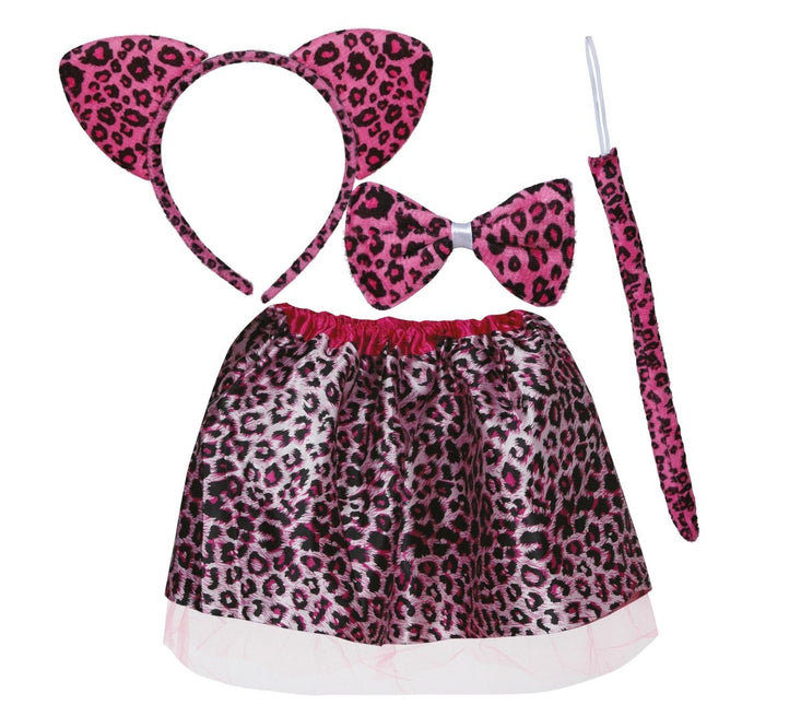 Luipaard Accessoireset Roze Meisje - Partywinkel - 8434077177914