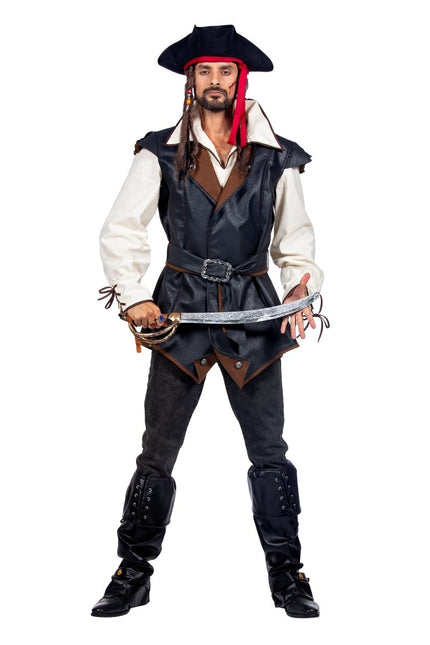 Luxe piraten jas zwart - Partywinkel - 8720059065950