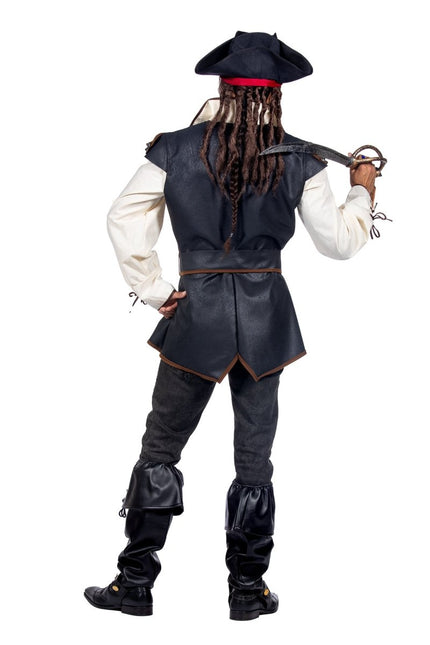 Luxe piraten jas zwart - Partywinkel - 8720059065950