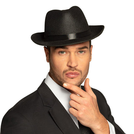 Maffia Hoed Zwart van Boland koop je bij Partywinkel