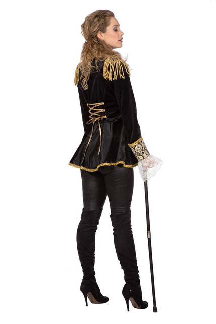 Markiezin Jas Zwart Goud Dames van Wilbers & Wilbers koop je bij Partywinkel