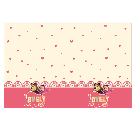 Masha En De Beer Tafelkleed Plastic 1,8m van Procos koop je bij Partywinkel