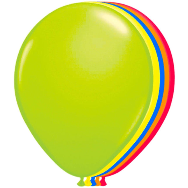 Meerkleurige set neon kleur ballonnen - 100 stuks van Folat koop je bij Partywinkel