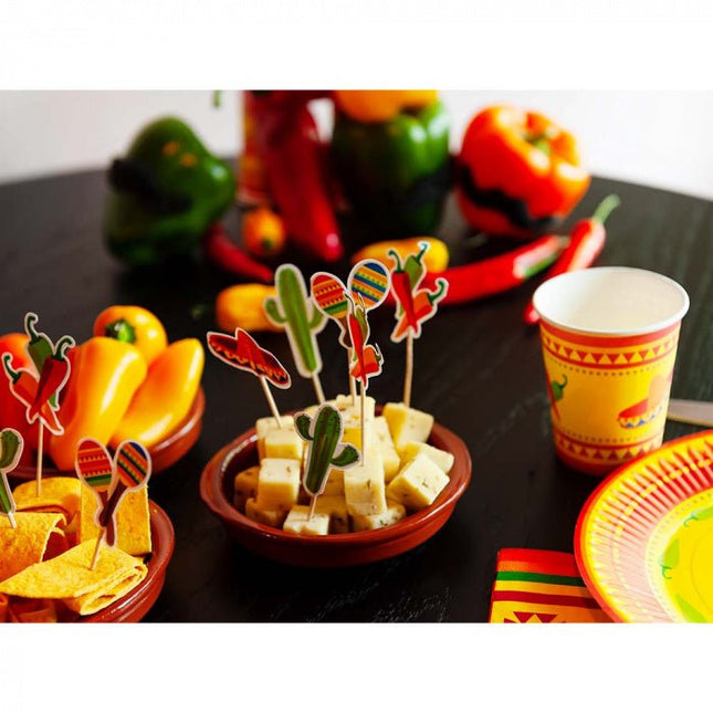 Mexicaanse Cocktailprikker Fiesta 9cm 12st van Boland koop je bij Partywinkel