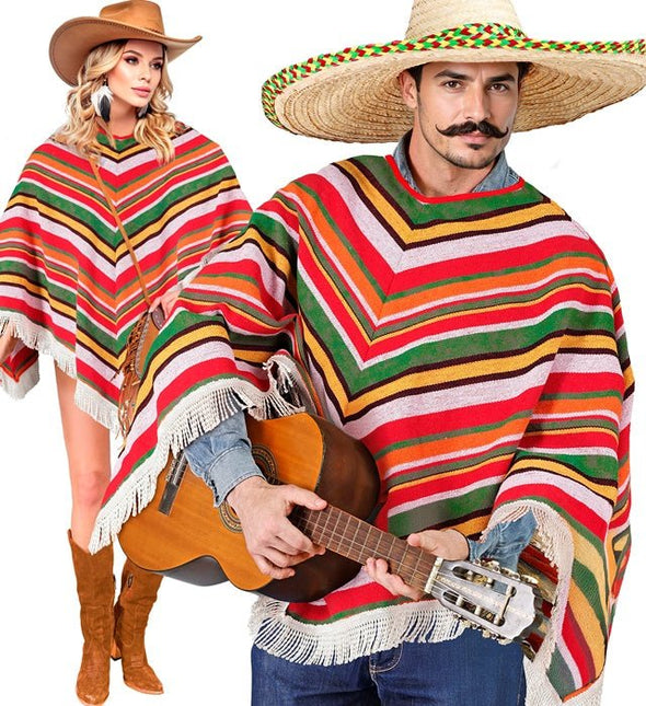 Mexicaanse Poncho One Size van Widmann koop je bij Partywinkel
