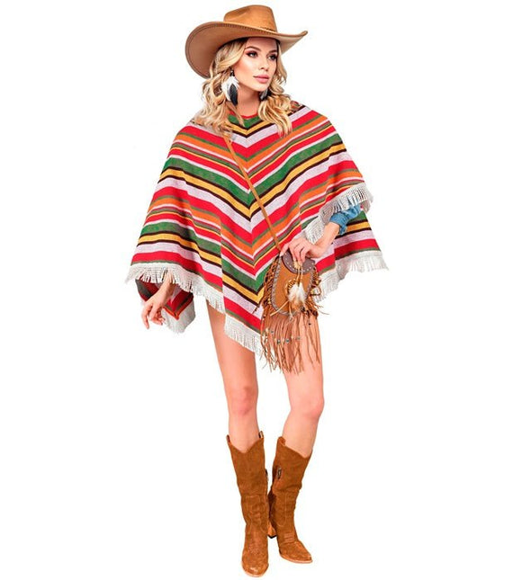 Mexicaanse Poncho One Size van Widmann koop je bij Partywinkel
