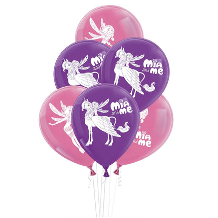 Mia And Me – balony fioletowo-różowe, 25 cm, 10 szt.
