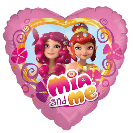 Mia And Me – balon helowy w kształcie serca, pusty, 45 cm