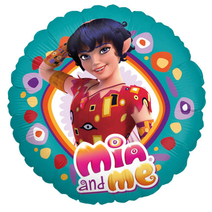Mia And Me – okrągły balon z helem, pusty, 45 cm