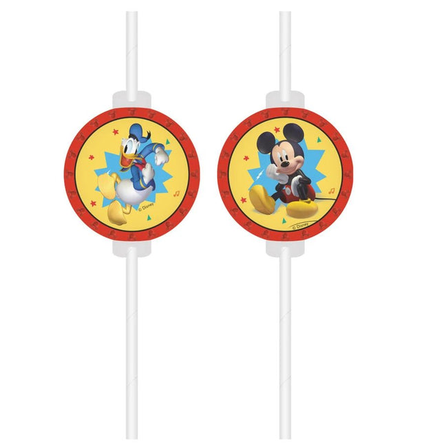 Mickey Mouse Rietjes 22cm 4st van Procos koop je bij Partywinkel