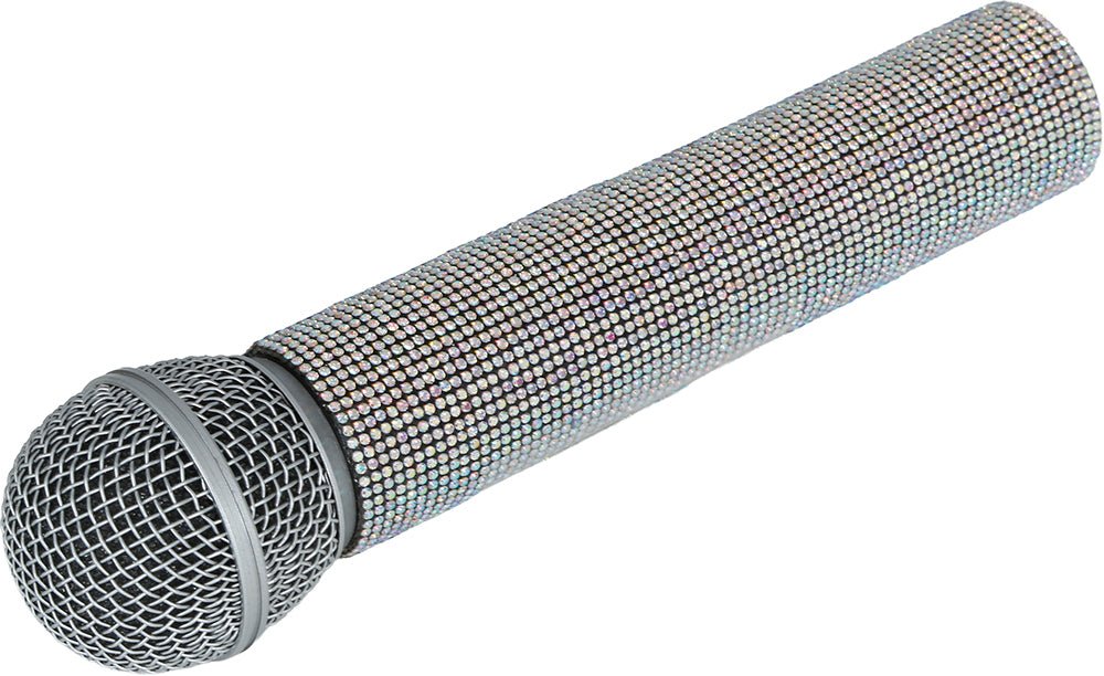 Microphone with glitter 21 cm van Fiestas Guirca koop je bij Partywinkel