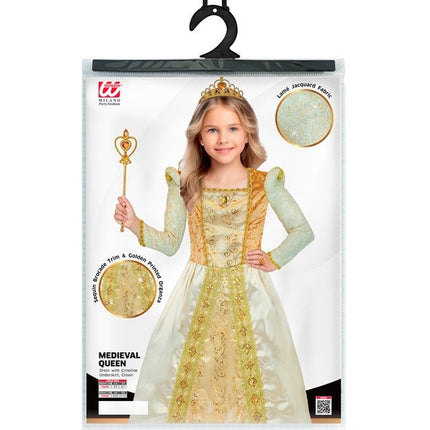Middeleeuwse Koningin Kind Kostuum van Widmann koop je bij Partywinkel