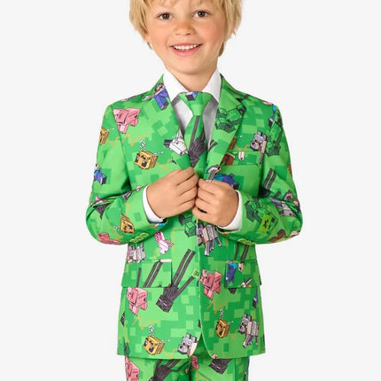 Minecraft Kostuum Jongens Groen van Mojang koop je bij Partywinkel