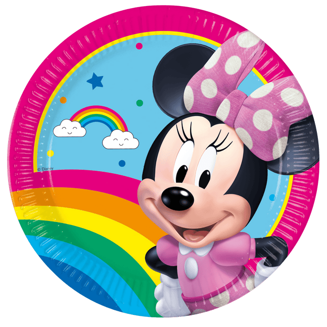 Minnie Mouse Borden 20cm 8st van Procos koop je bij Partywinkel