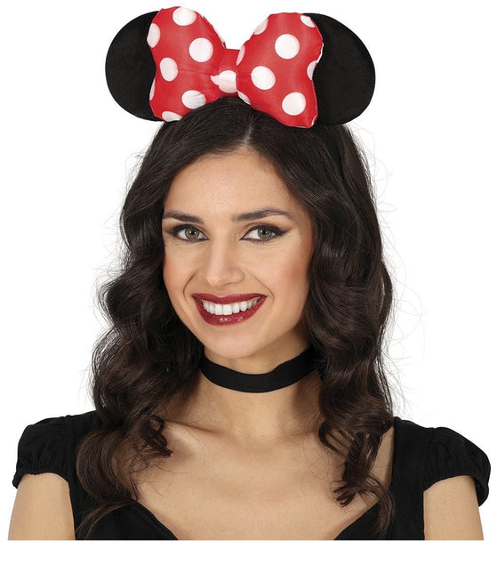 Minnie Mouse Haarband Wit Rood - Partywinkel - 8434077230107