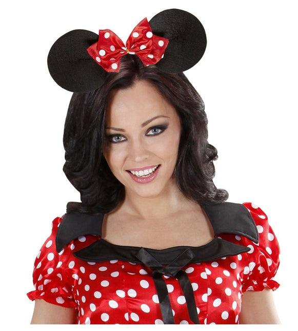Minnie Mouse Haarband Zwart Rood van Widmann koop je bij Partywinkel