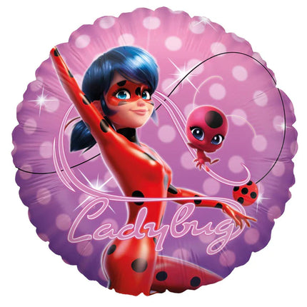 Cudowny balon z helem Ladybug, pusty, 45 cm