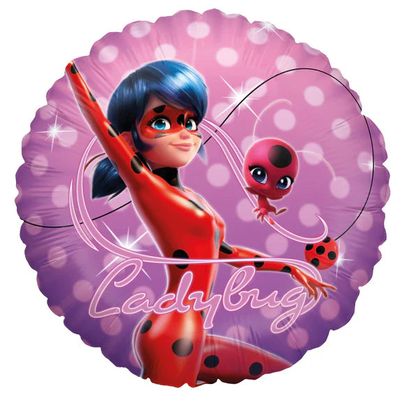 Cudowny balon z helem Ladybug, pusty, 45 cm