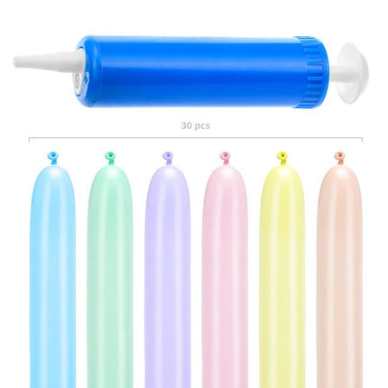 Modeleer Ballonnen Pastel 30st van Partydeco koop je bij Partywinkel