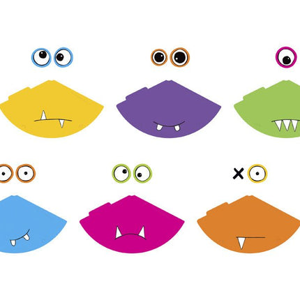 Monster Feesthoedjes 16cm 6st van Partydeco koop je bij Partywinkel