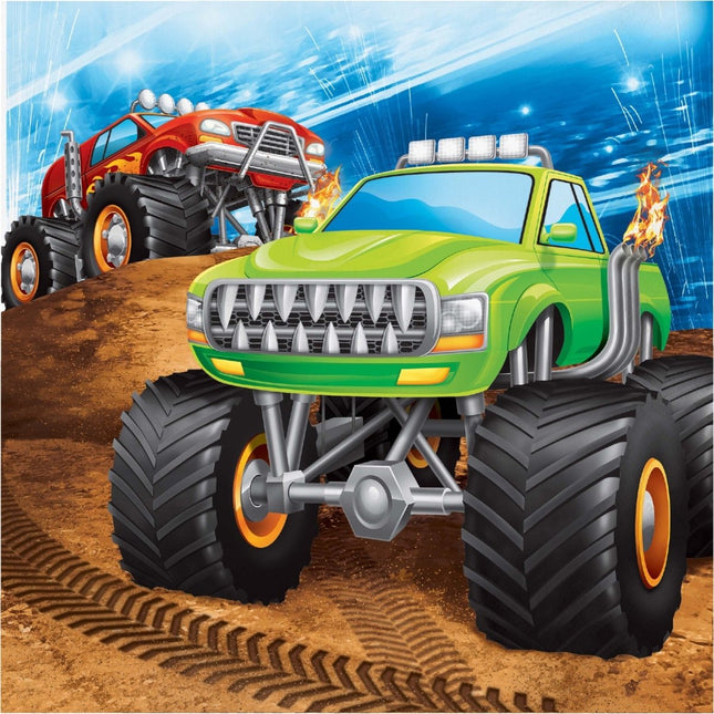 Monster Truck Servetten 33cm 16st van Creative Converting koop je bij Partywinkel