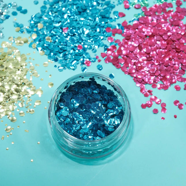 Moon Glitter Bio Chunky Glitter Blue 3g van Moon Creations koop je bij Partywinkel
