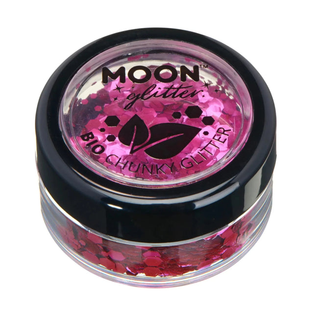 Moon Glitter Bio Chunky Glitter Dark Rose 3g van Moon Creations koop je bij Partywinkel