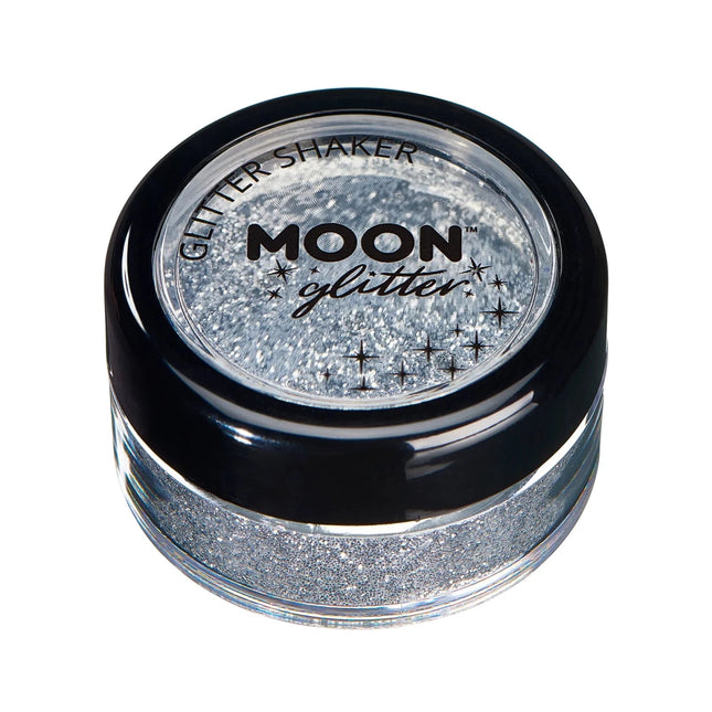 Moon Glitter Classic Fine Glitter Shakers Silver 5g van Moon Creations koop je bij Partywinkel