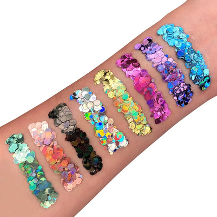 Moon Glitter Holographic Chunky Glitter Gel Green 12ml van Moon Creations koop je bij Partywinkel