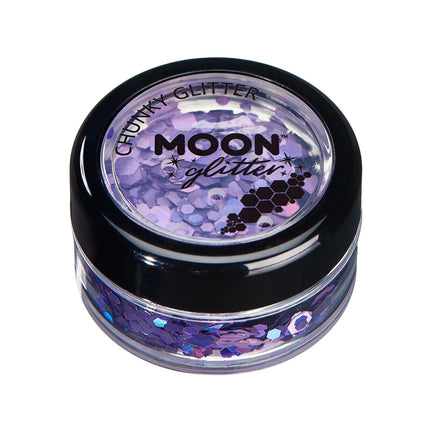 Moon Glitter Holographic Chunky Glitter Purple 3g van Moon Creations koop je bij Partywinkel