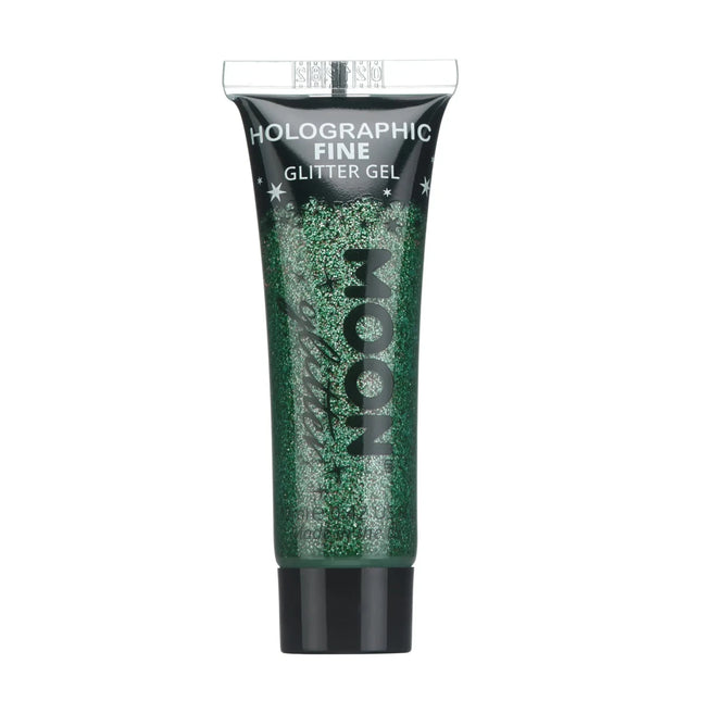 Moon Glitter Holographic Fine Glitter Gel Green 12ml van Moon Creations koop je bij Partywinkel