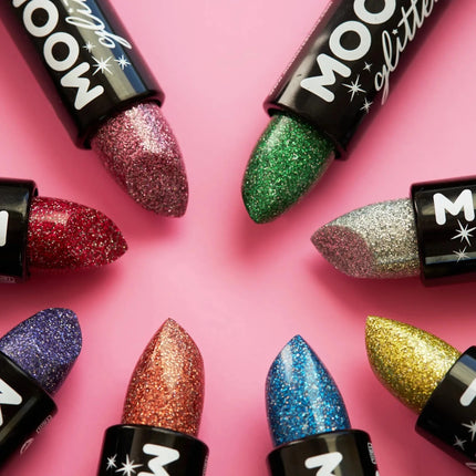 Moon Glitter Holographic Glitter Lipstick Pink 4.2g van Moon Creations koop je bij Partywinkel