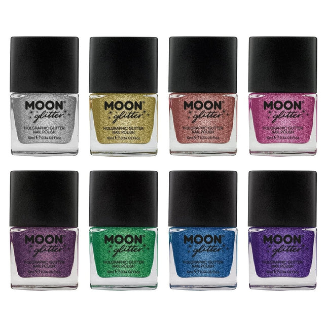 Moon Glitter Holographic Nail Polish Blue 14ml van Moon Creations koop je bij Partywinkel