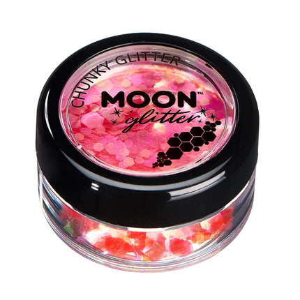 Moon Glitter Iridescent Chunky Glitter Cherry 3g van Moon Creations koop je bij Partywinkel
