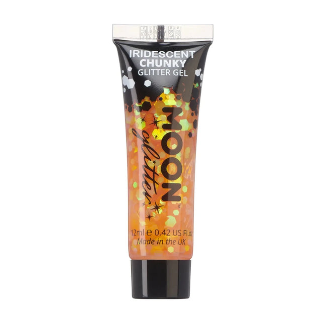 Moon Glitter Iridescent Chunky Glitter Gel Orange 12ml van Moon Creations koop je bij Partywinkel