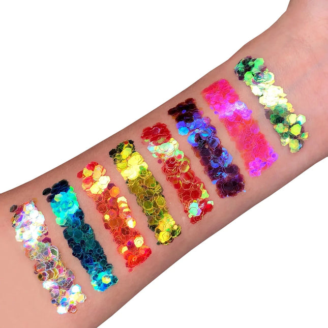 Moon Glitter Iridescent Chunky Glitter Gel Purple 12ml van Moon Creations koop je bij Partywinkel