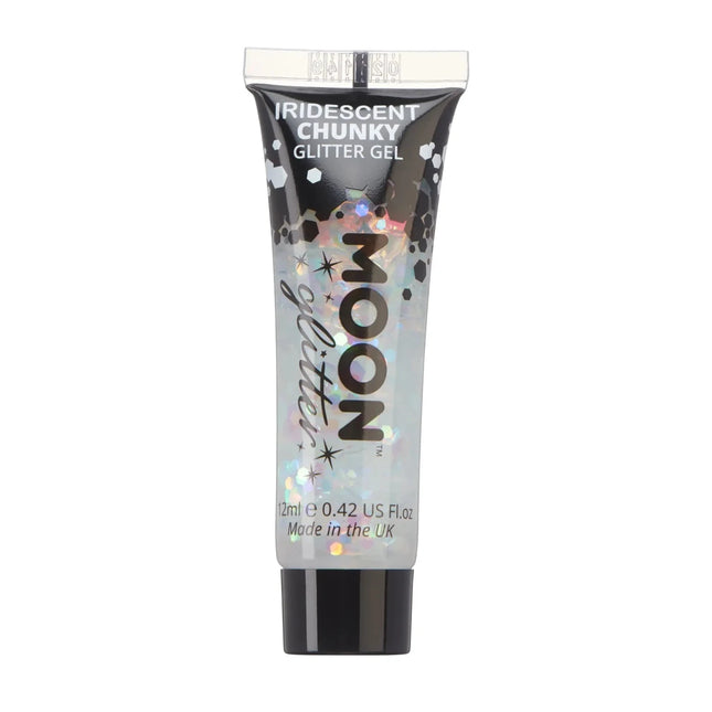 Moon Glitter Iridescent Chunky Glitter Gel White 12ml van Moon Creations koop je bij Partywinkel