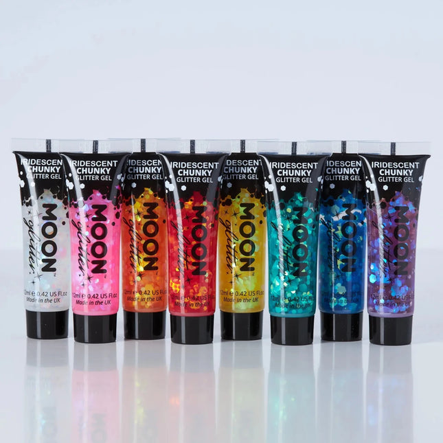 Moon Glitter Iridescent Chunky Glitter Gel White 12ml van Moon Creations koop je bij Partywinkel