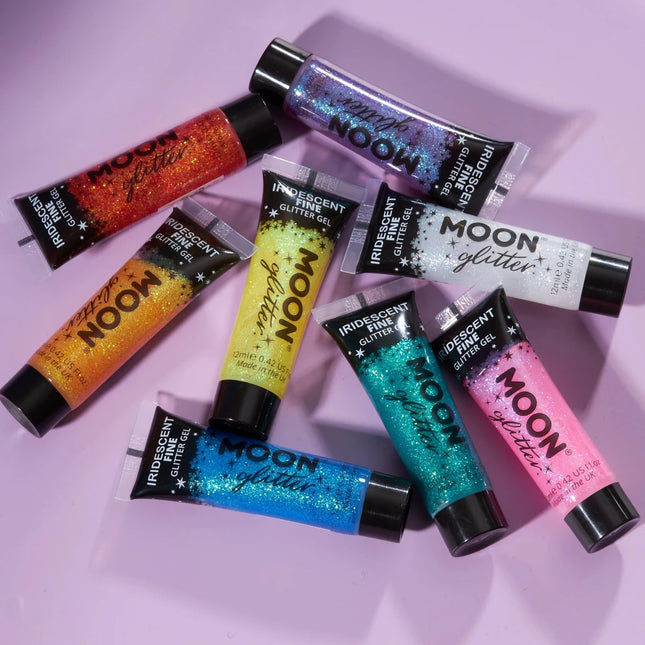 Moon Glitter Iridescent Fine Glitter Gel Orange 12ml van Moon Creations koop je bij Partywinkel