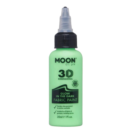 Moon Glow Glow in the Dark Fabric Paint Green 30ml van Moon Creations koop je bij Partywinkel